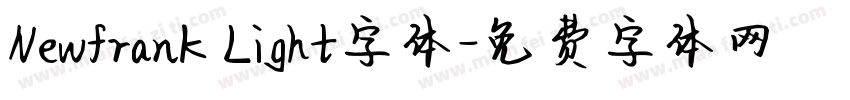 NewfranK Light字体字体转换